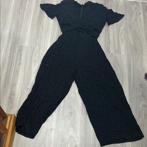 Madewell Black Flutter Sleeve Jumpsuit